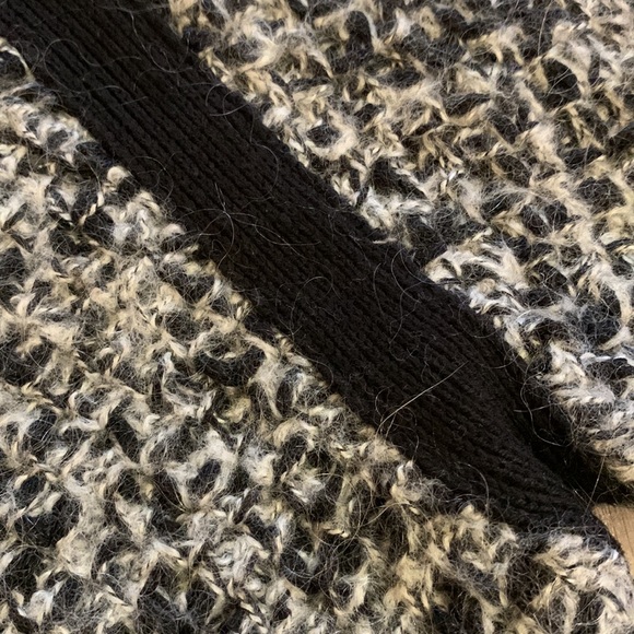 NWOT Rachel Roy Black and White Knit Cotton Mohair Blend Sweater Size XL - Picture 5 of 6